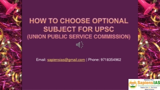 How to Choose Optional Subject for UPSC