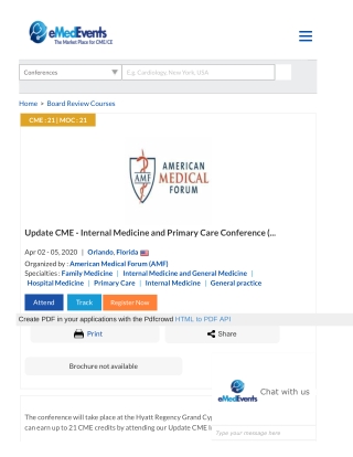 Update CME - Internal Medicine and Primary Care Conference from Apr 02 - 05, 2020