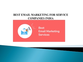 Best email marketing for service companies india