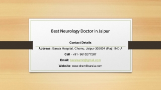 Best Neurology Doctor in Jaipur