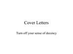 Cover Letters