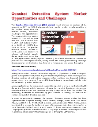 Gunshot Detection System Market Opportunities and Challenges