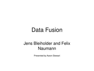 Data Fusion