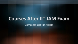 Courses after IIT JAM Exam – Complete List