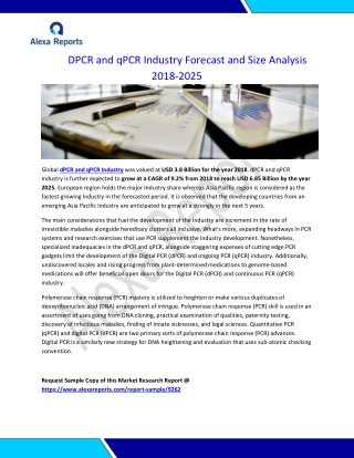 DPCR and qPCR Industry Forecast and Size Analysis 2018-2025