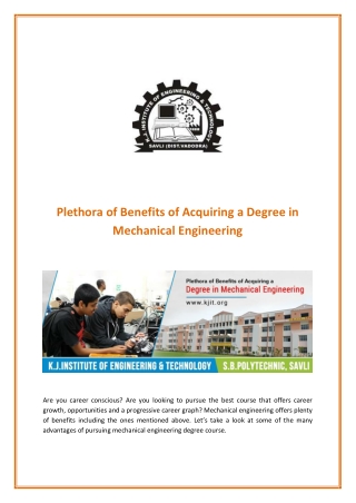 5 Absorbing Reasons to Study Mechanical Engineering