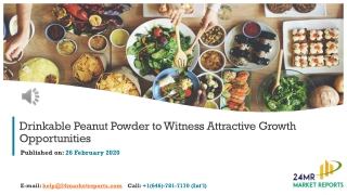 Drinkable Peanut Powder to Witness Attractive Growth Opportunities