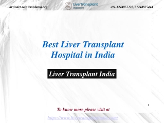 Best Liver Transplant Hospital In India