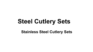 stainless steel cutlery sets