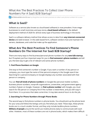 What Are The Best Practices To Collect User Phone Numbers For A SaaS B2B Startup?