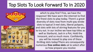 Top Slots To Look Forward To In 2020