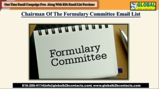 Chairman Of The Formulary Committee Email List