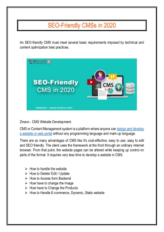 SEO Friendly CMS's Website in 2020