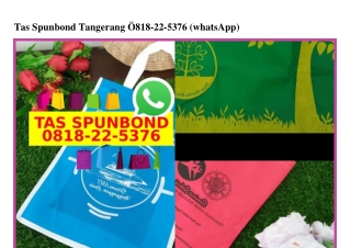 Tas Spunbond Tangerang Ô818~22~5376[wa]