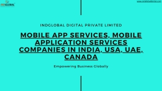 Mobile app development company in India, USA, UAE, Canada