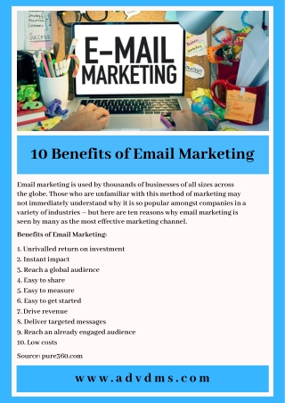 10 Benefits of Email Marketing