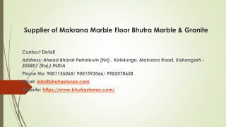 Supplier of makrana marble floors bhutra marble &amp; granites