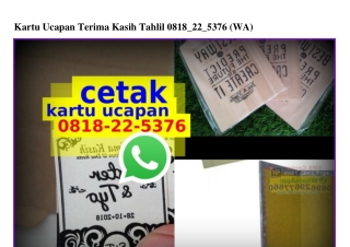 Kartu Ucapan Terima Kasih Tahlil 0818225376[wa]