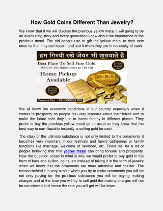 Money for gold in Delhi NCR