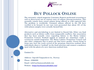 Buy Pollock Online