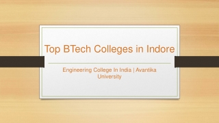 Top BTech Colleges in Indore - Avantika University