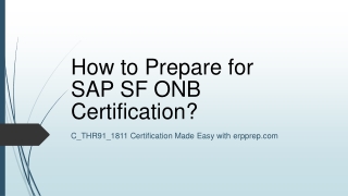 SAP SF ONB C_THR91_1811: Questions and Study Tips