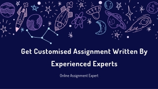 Get Customised Assignment Written By Experienced Experts