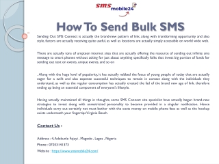 How To Send Bulk SMS