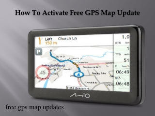 How to Activate free gps map update