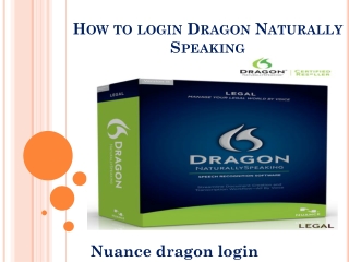 How to login Dragon Naturally Speaking