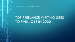 Top freelance writing sites to find jobs in 2020