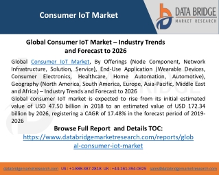 Global Consumer IoT Market – Industry Trends and Forecast to 2026