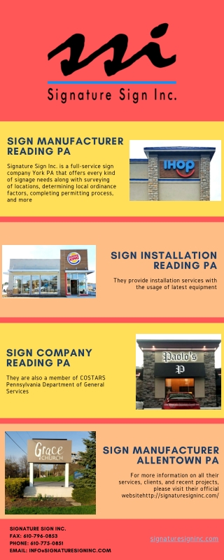 Sign Manufacturer Reading PA