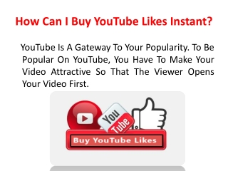 How Can I Buy YouTube Likes Instant?