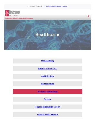Provider Credentialing Services