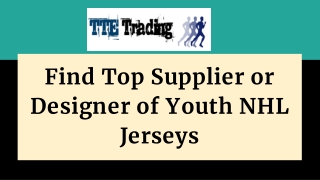 Find Top Supplier or Designer of Youth NHL Jerseys