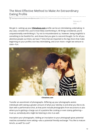 Extraordinary Dating
