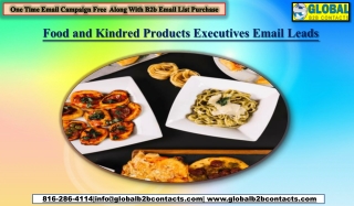 Food and Kindred Products Executives Email Leads