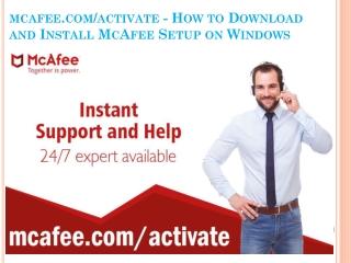 mcafee.com/activate - How to Download and Install McAfee Setup on Windows