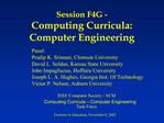 Session F4G - Computing Curricula: Computer Engineering