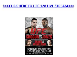 UFC 128 Live Stream