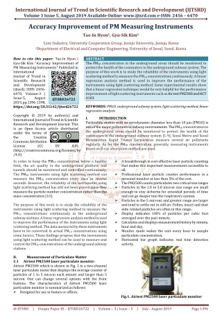 Accuracy Improvement of PM Measuring Instruments