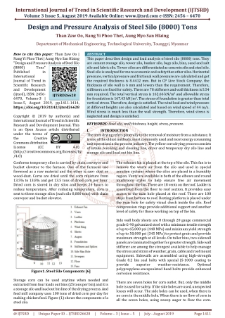 Design and Pressure Analysis of Steel Silo 8000 Tons