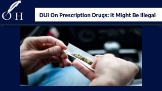 DUI On Prescription Drugs: It Might Be Illegal