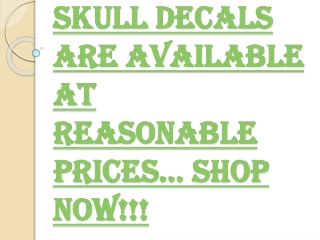 Shop Skull Decals at Reasonable Prices