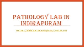 Pathology lab in Indirapuram