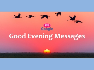 Good Evening Messages
