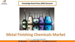 Metal Finishing Chemicals Market to reach a market size of $13.6 billion by 2025-KBV Research