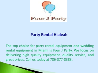 Party Rental Hialeah