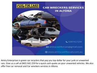 Car Wreckers Services in Altona